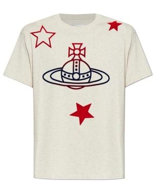 Vivienne Westwood Orb Star Print T-Shirt - White