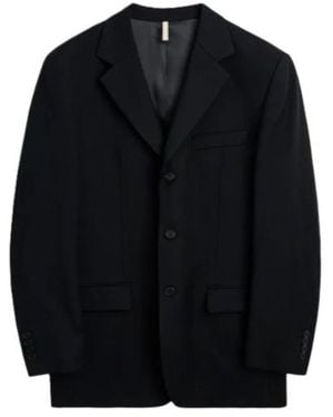 sunflower Single-Breasted Wool Suit Jacket - Black