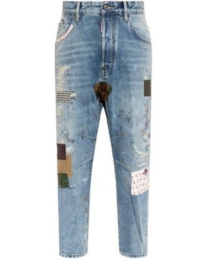DSquared² Patchwork Jeans - Blue
