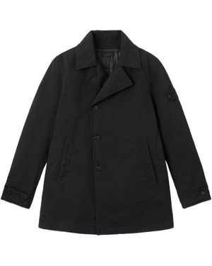 Stone Island Padded Peacoat With Anti-Drop - Black