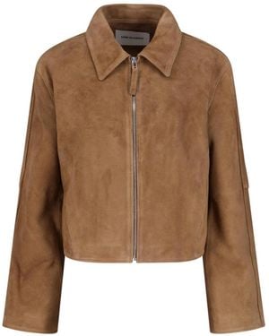 Low Classic Boxy Zip-Front Jacket - Brown
