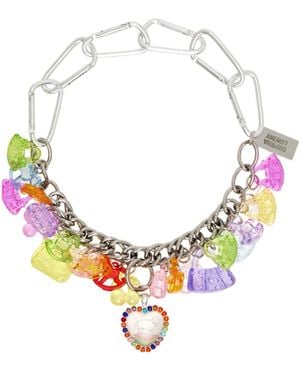 Chopova Lowena Shopaholic Carabiner Necklace - White