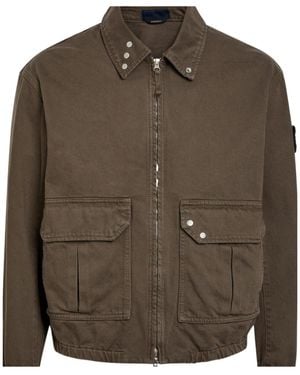 Stone Island Lapelled Workwear Jacket - Green