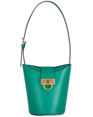 Ferragamo Bucket Shoulder Bag - Green