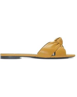 Saint Laurent Twist-Detail Sandals - Metallic