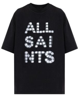 AllSaints Marquee Letter Graphic Shortsleeve Tee - Black
