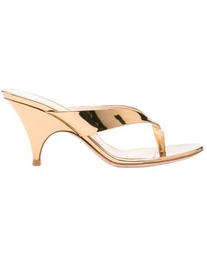Gianvito Rossi Silk Sandals - Natural