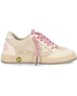 Golden Goose Suede Lace-Up Sneakers - Pink
