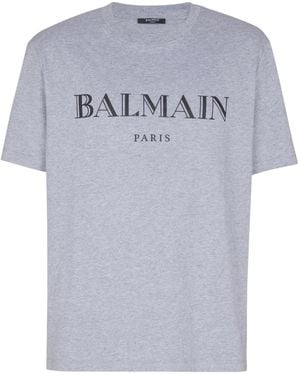 Balmain T-Shirt With Print - Grey