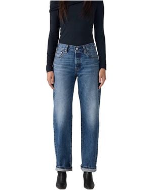 Levi's High-Rise Straight Jeans - Blue