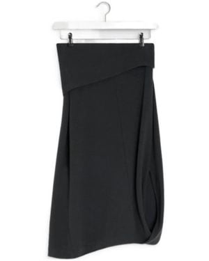Lemaire Twisted-Hem Skirt - Black