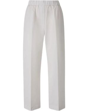 Peserico Pleated Pants With An Elastic Waistband - White