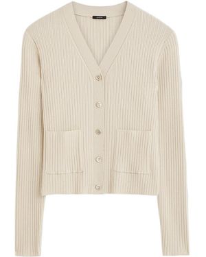 JOSEPH Ribbed-Knit Cardigan - Natural