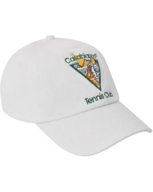 CASABLANCA Tennis Club Icon Pyramid Abduction Cap - White