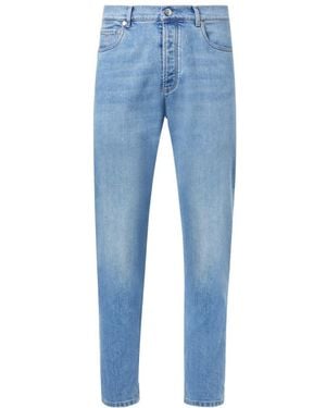 Brunello Cucinelli Mid-Rise Straight Jeans - Blue