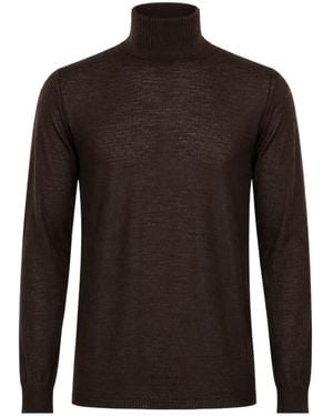 Rick Owens Long-Sleeved Knit Top - Brown