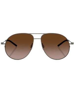 Moncler Eyewear Aviator Frame Sunglasses - Brown