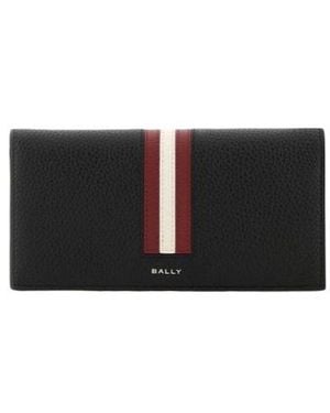 Bally Ribbon Bi-Fold Continental Wallet - Black