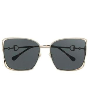 Gucci Horsebit-Embellished Oversized Sunglasses - Multicolor