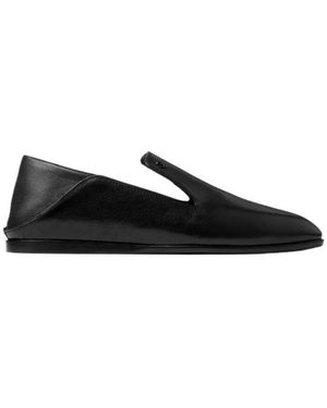 Jimmy Choo Eliot Leather Ballet Flats - Black