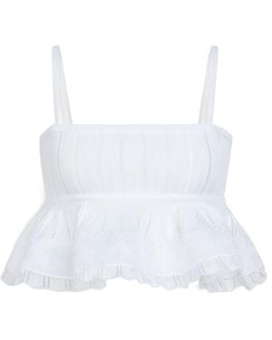 Alaïa Shiny Crinoline Top - White