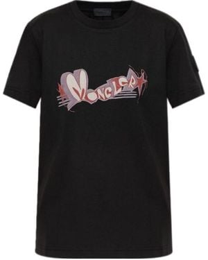 Moncler Crew Neck Short-Sleeved T-Shirt - Black