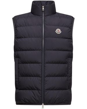 Moncler Contrin Logo Patch Sleeveless Vest - Blue