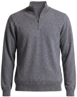 Peserico Quarter-Zip Knit Jumper - Grey
