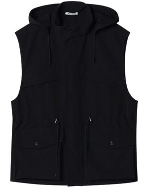 AURALEE Zipper Vest - Black