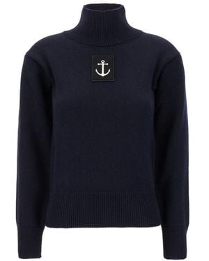 Jil Sander High-Neck Knitted Jumper - Blue