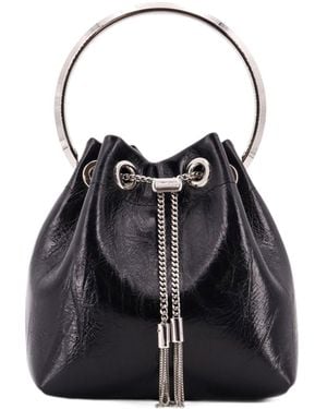 Jimmy Choo Bon Bon Drawstring Tote Bag - Black