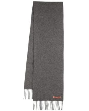 Acne Studios Fringed Scarf - Gray