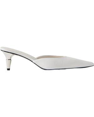 Proenza Schouler Pointed-Toe Leather Mules - White