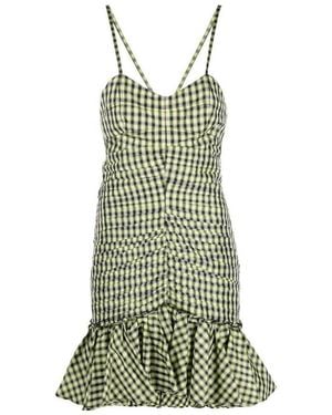 Philosophy Di Lorenzo Serafini Gingham Check Print Minidress - Green