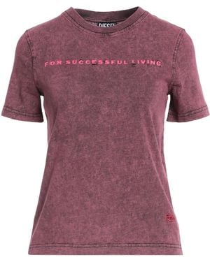 DIESEL Casual Printed T-Shirt - Purple