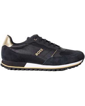 BOSS Parkour Runners Textured Mesh Sneakers - Blue