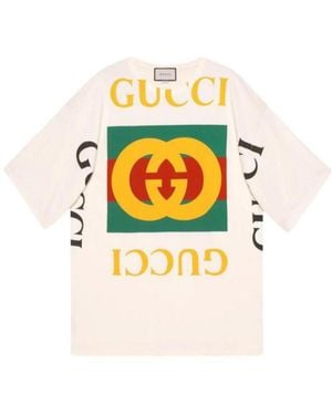 Gucci Oversized T-Shirt With Logo - White