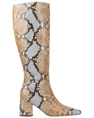 Tory Burch Snake Pattern Kenee-High Boots - White