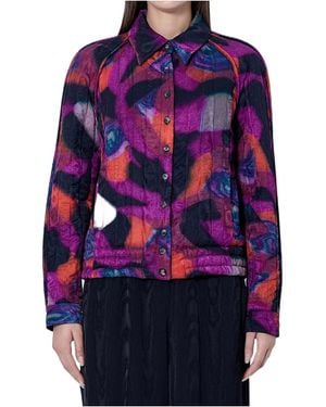 Dries Van Noten Button-Down Quilted Jacket - Blue