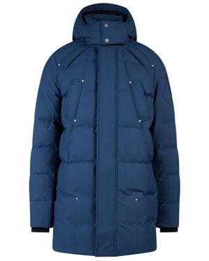 Moose Knuckles Detachable-Hood Padded Coat - Blue