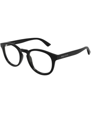 McQueen Eyewear Round Frame Glasses - White