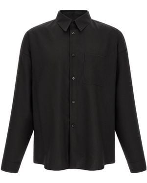 Marni Wool Shirt With Pocket - Black