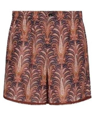 Valentino All-Over Patterned Bermuda Shorts - Red