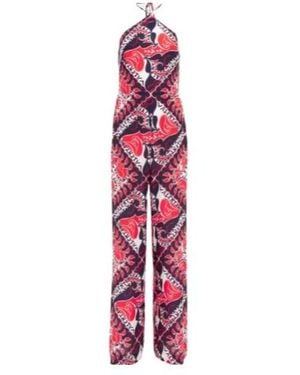 Valentino Silk Jumpsuit - Red