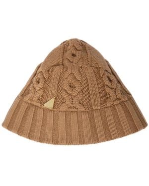 Max Mara Knitted Fisherman's Hat - Brown