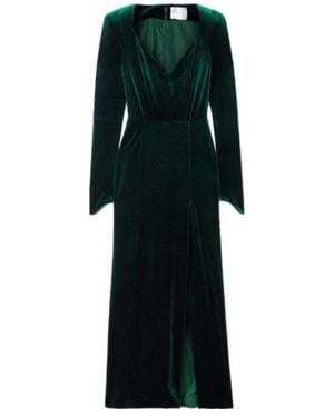 Galvan London Stretch-Velvet Gown - Black