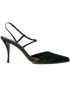 Neous Tangra Pointed Shoes With Exposed Heels - Black