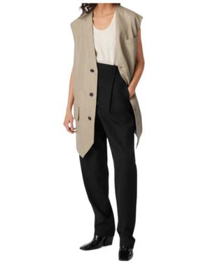 Bottega Veneta Leather Gilet - Black