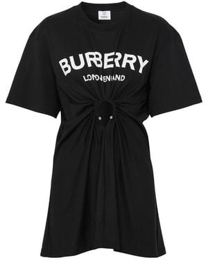 Burberry Ring-Detail T-Shirt - Black