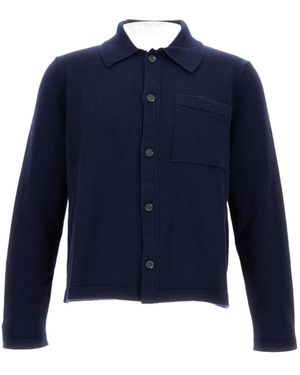 A.P.C. Button-Up Coat - Blue